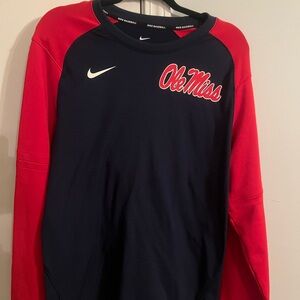 Nike Red and Navy Ole Miss Sweatshirt